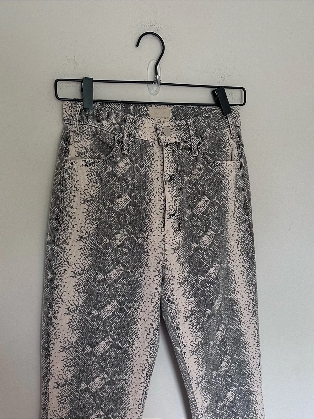 Mother Snake-Print Straight Jeans - Picture 4 of 7